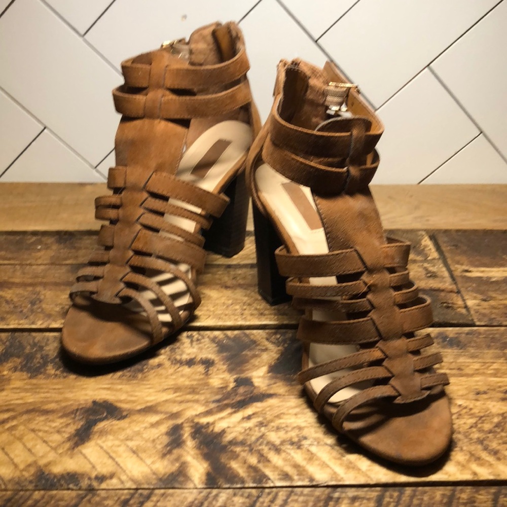 Heel Zipper Strappy Heels